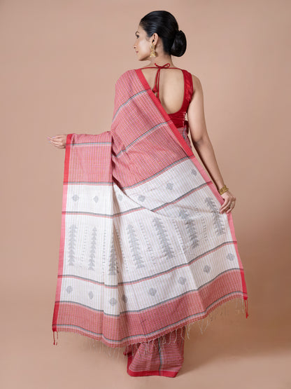 Gamcha Print Cotton Saree