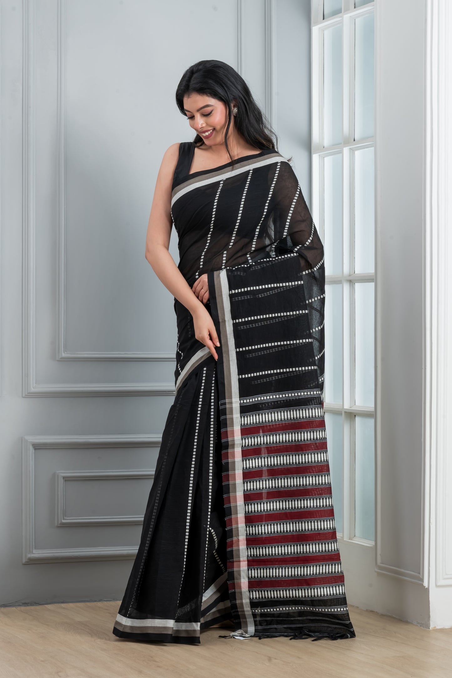 Pure Cotton  Handwoven Begumpuri Saree