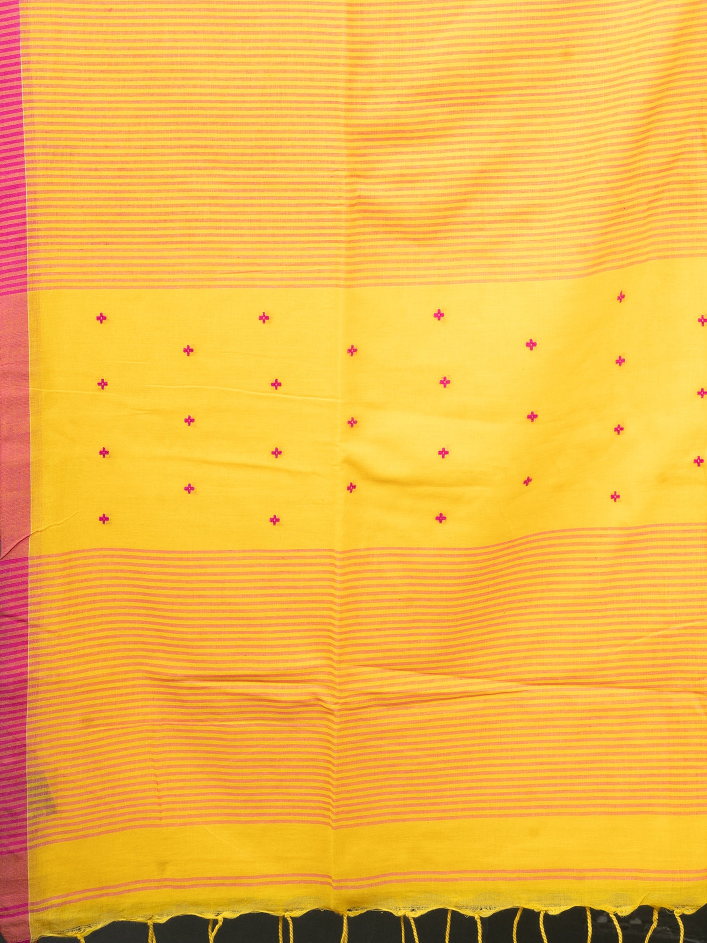 Haldi Bengal Cotton Jamdani Saree