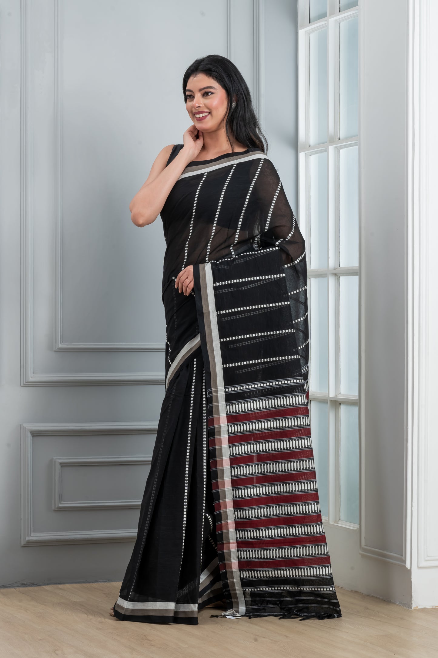 Pure Cotton  Handwoven Begumpuri Saree