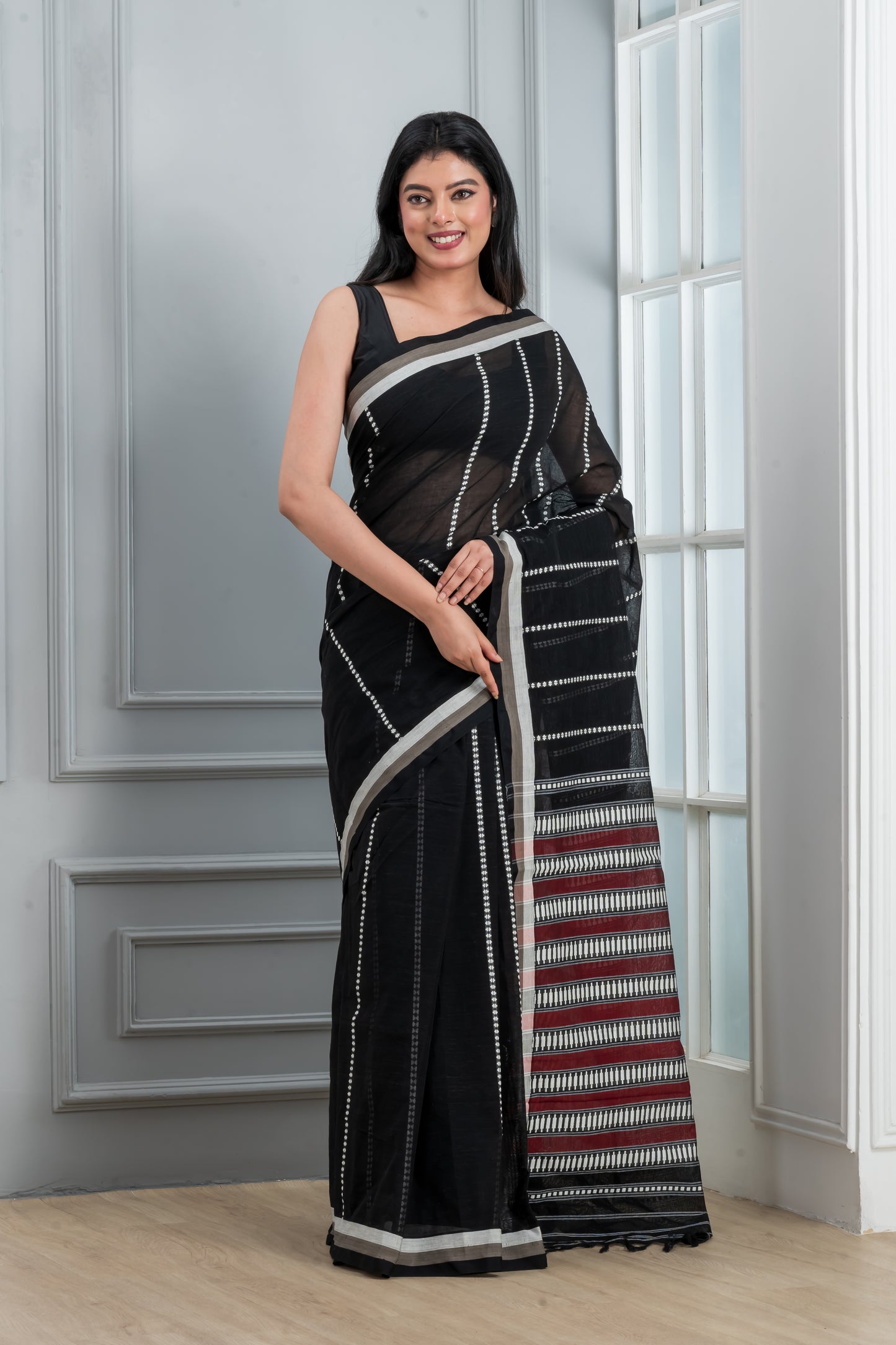 Pure Cotton  Handwoven Begumpuri Saree