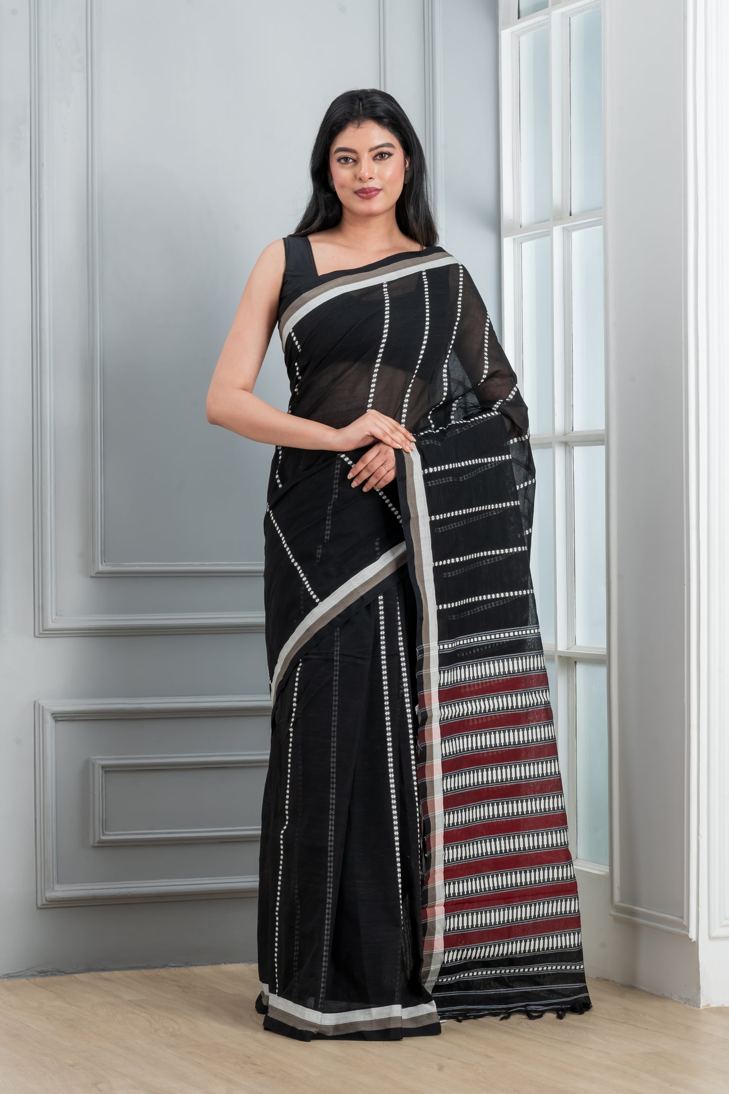 Pure Cotton  Handwoven Begumpuri Saree