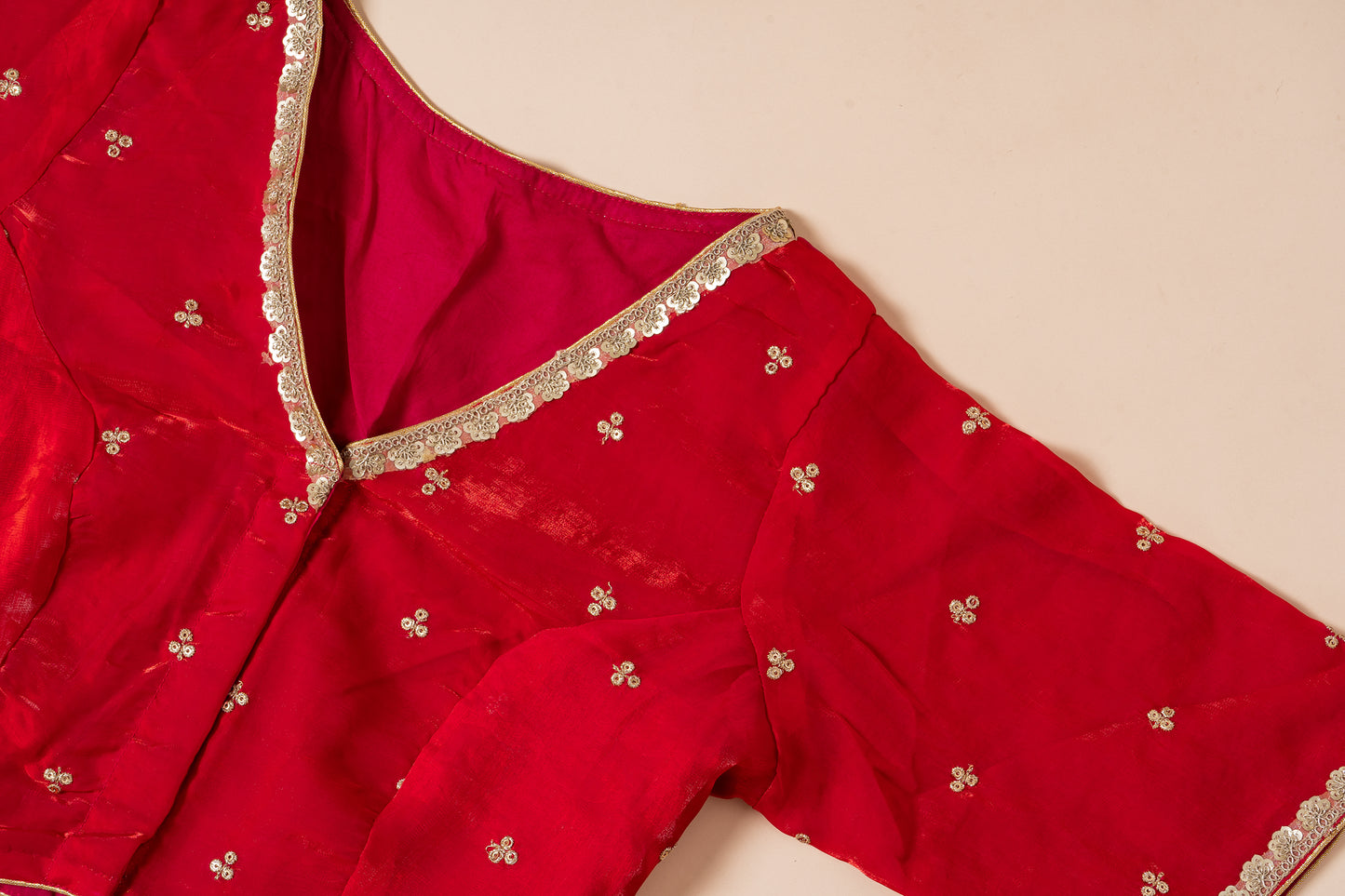 Pakhna red party wear blouse