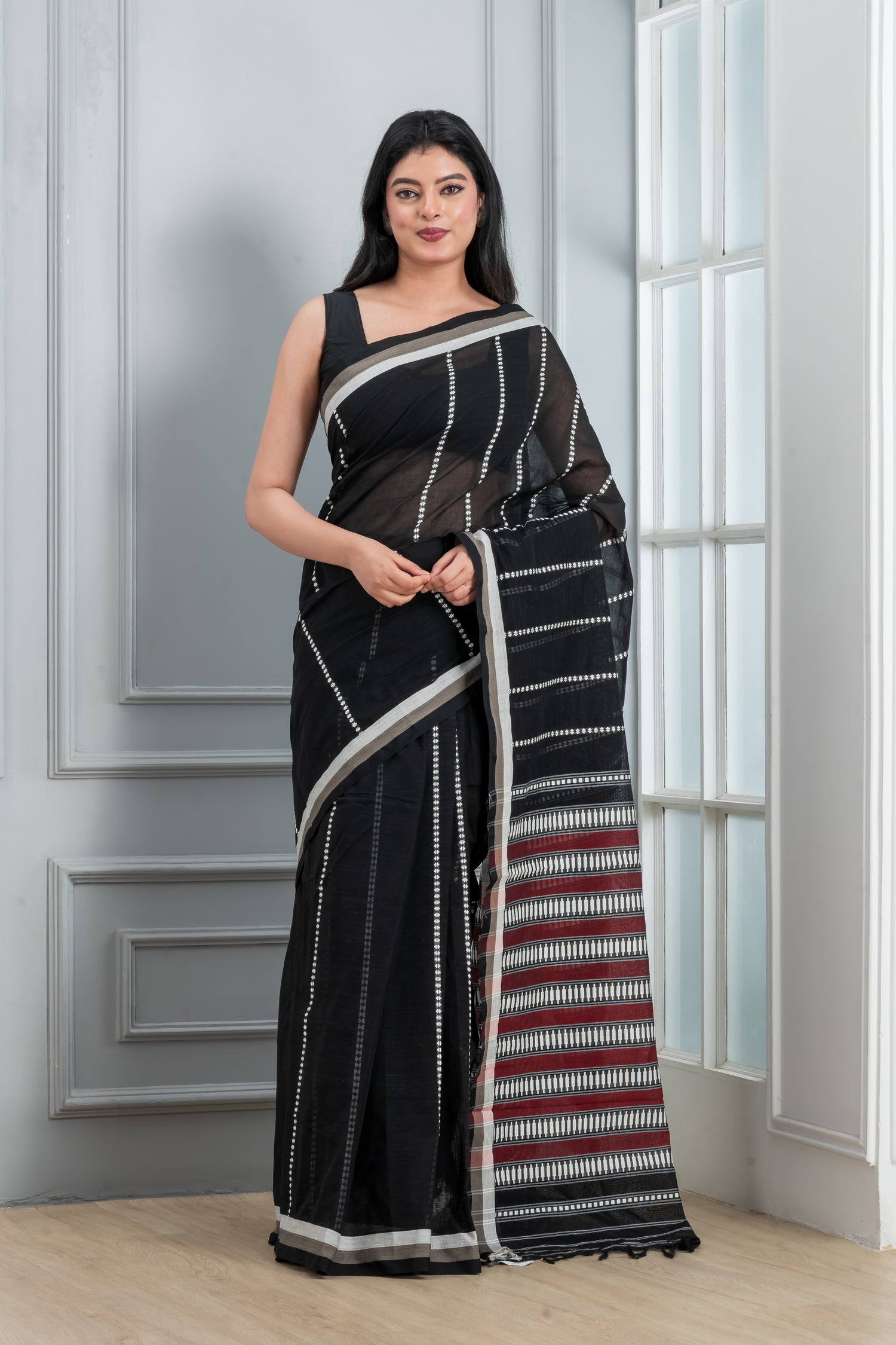 Pure Cotton  Handwoven Begumpuri Saree