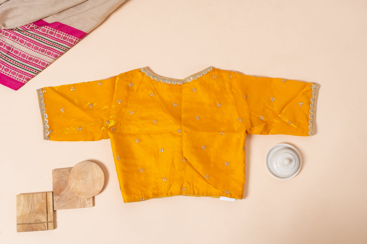 Pakhna yellow party wear blouse