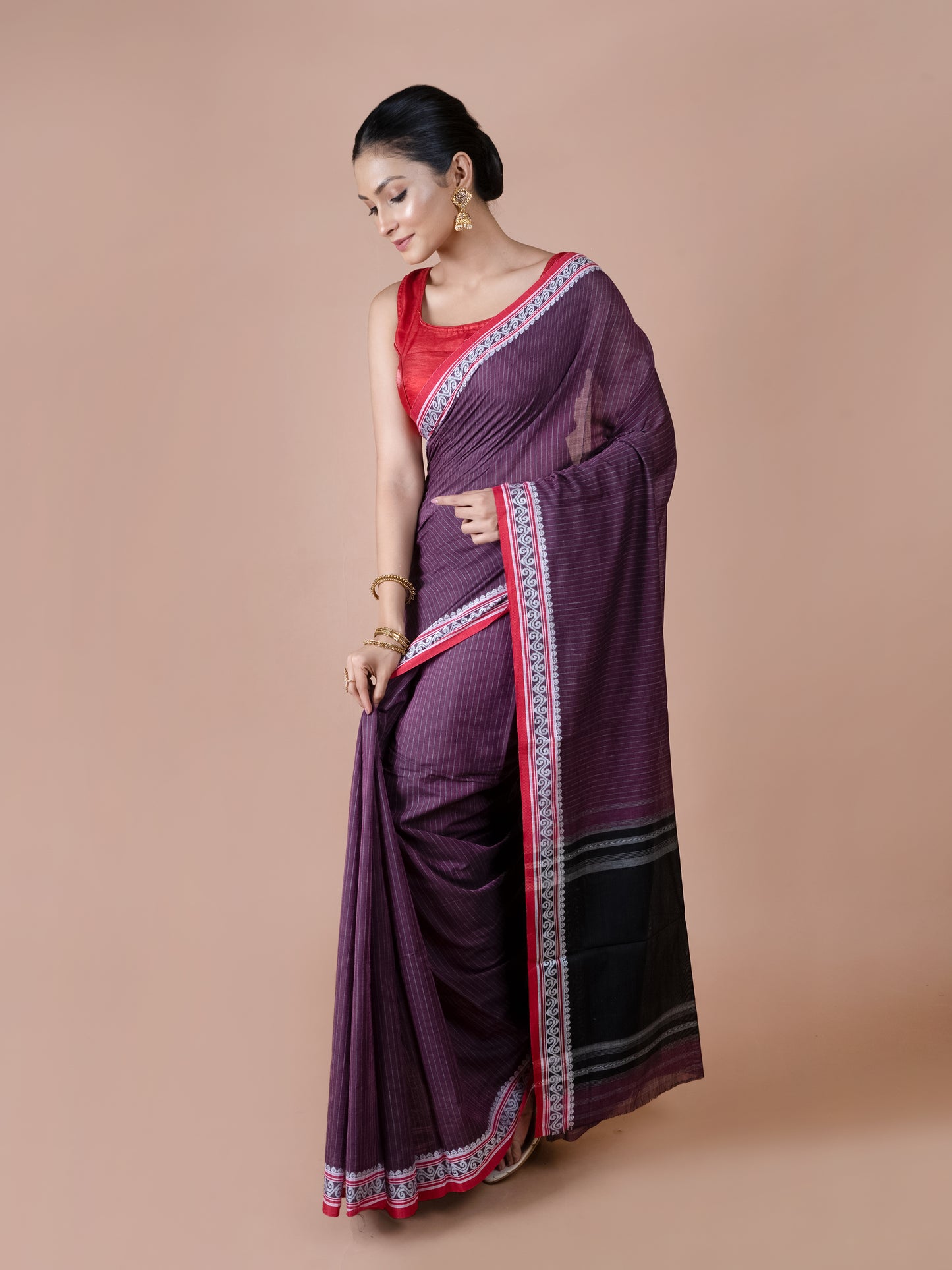 Jam Colour Dhanekhali Saree