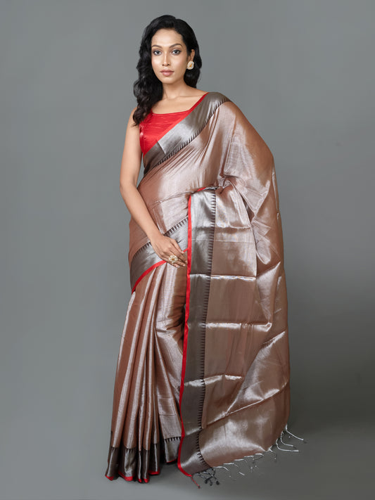 Grey Raga Tissue Saree