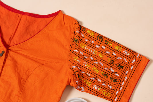 Pakhna  hand Kantha stitch blouse