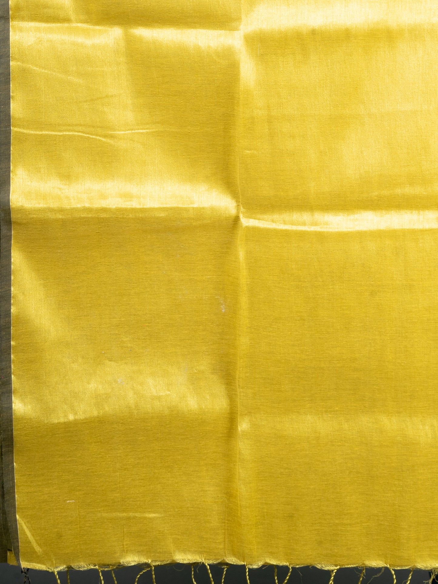 Yellow Cotton Tissue Saree