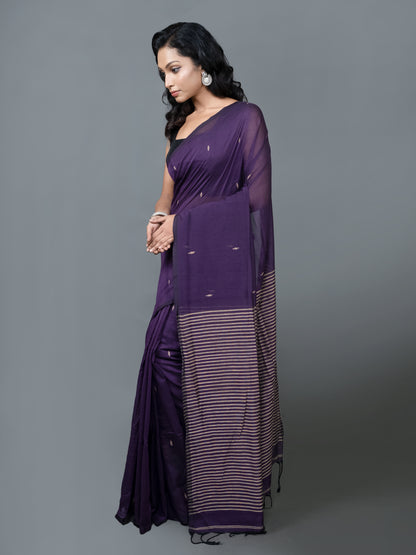 Jamun Bengali Cotton Jamdani Saree