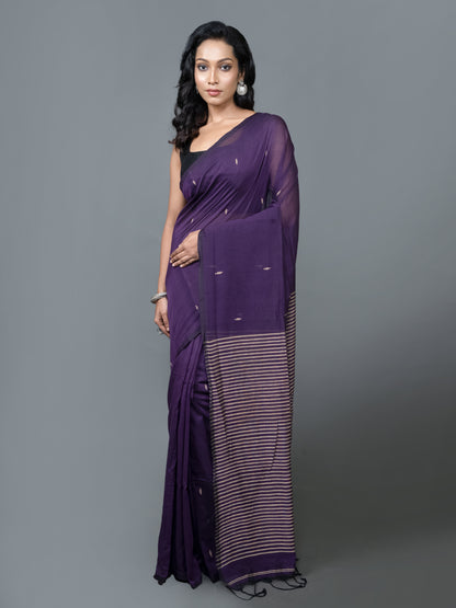 Jamun Bengali Cotton Jamdani Saree