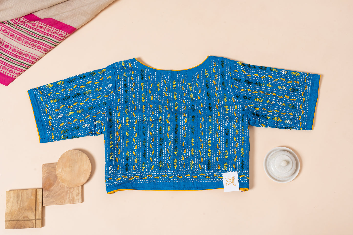 Pakhna  hand Kantha stitch blouse