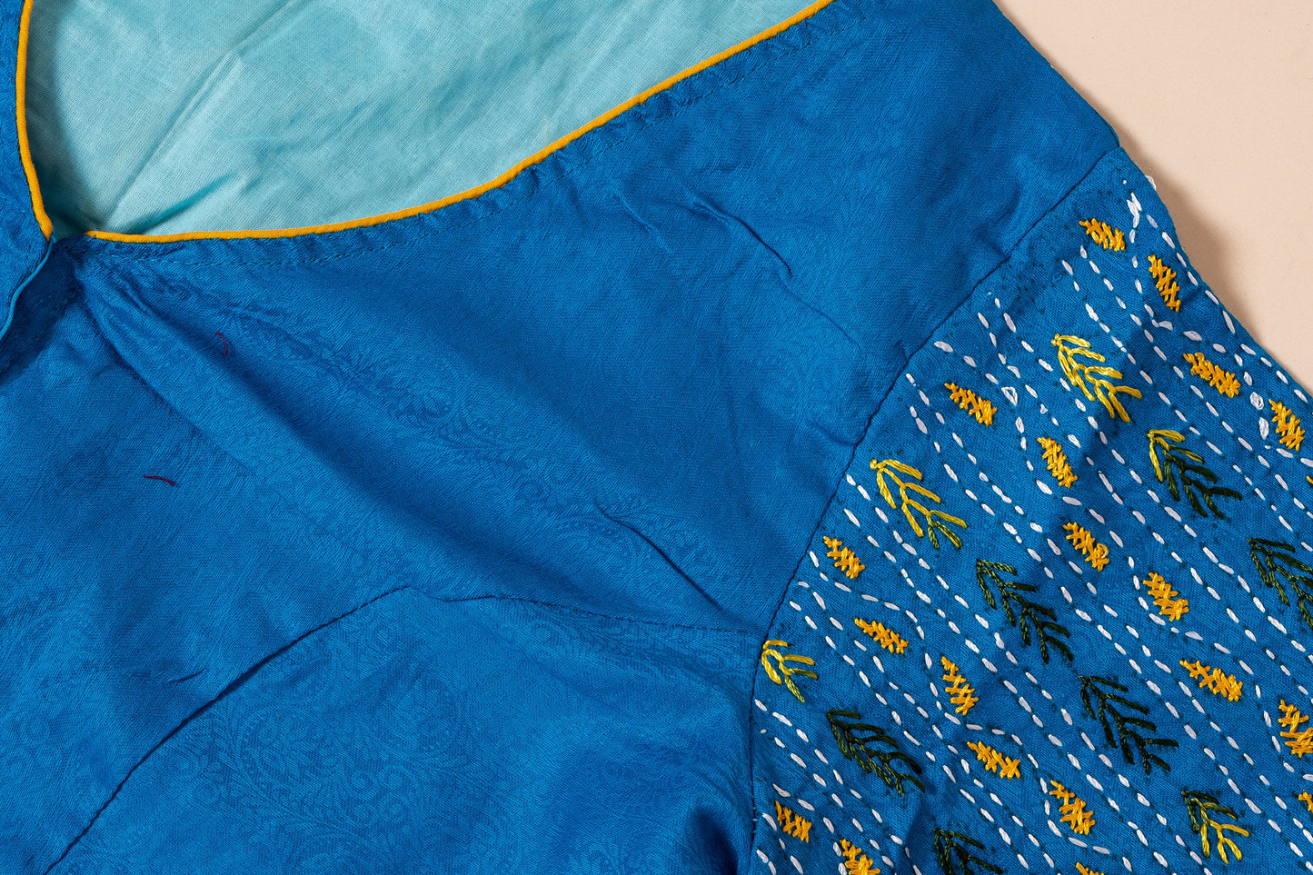 Pakhna  hand Kantha stitch blouse