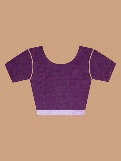 Purple Story Cotton Jamdani Saree