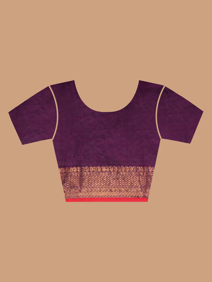Velvet Violette Mercerised Cotton Saree