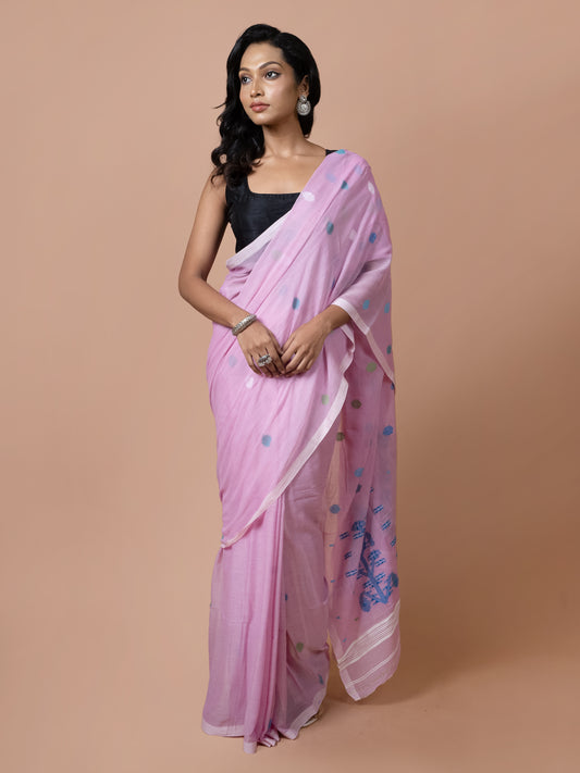 Gulabo Bengal Cotton Jamdani Saree