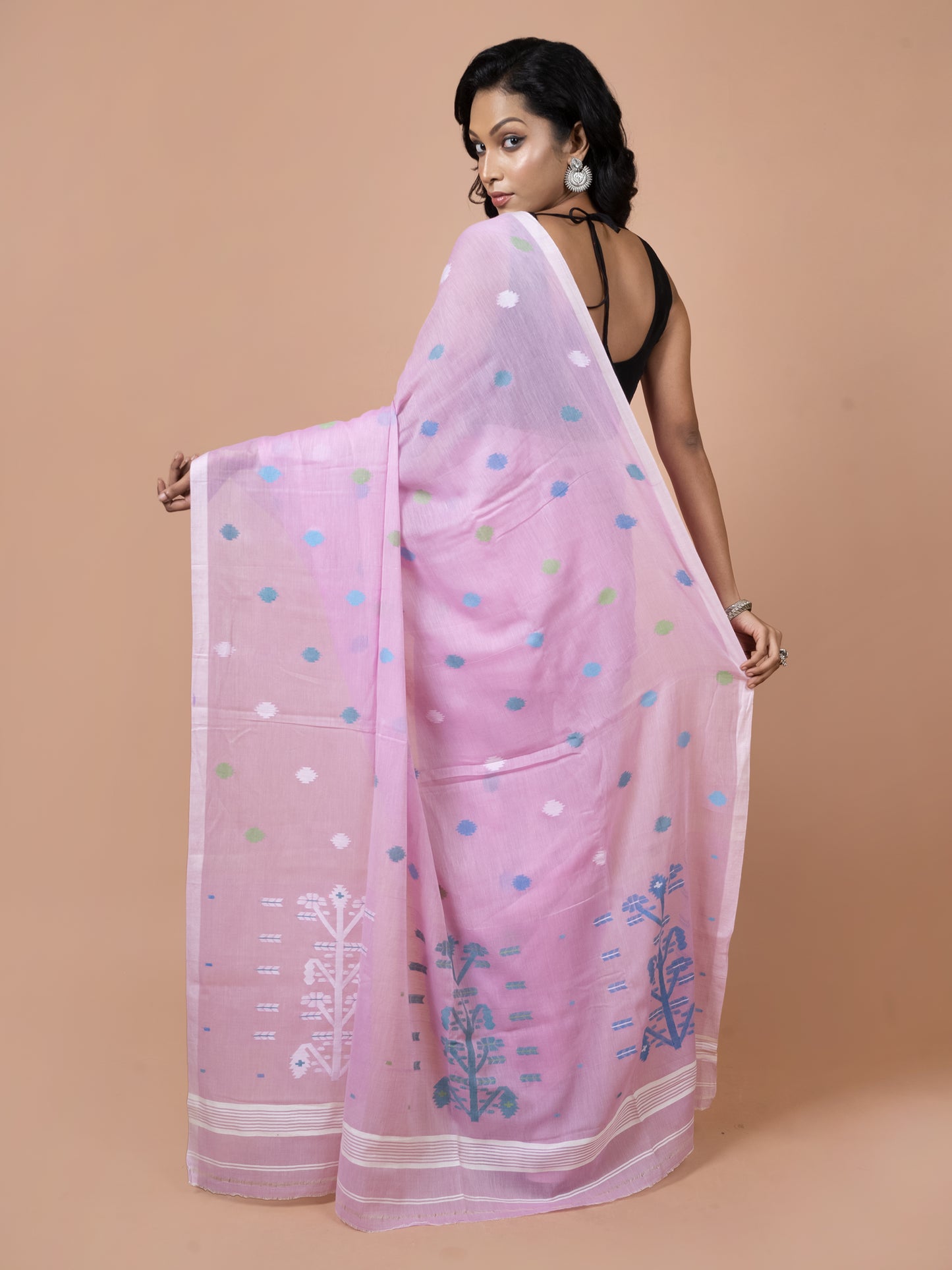 Gulabo Bengal Cotton Jamdani Saree