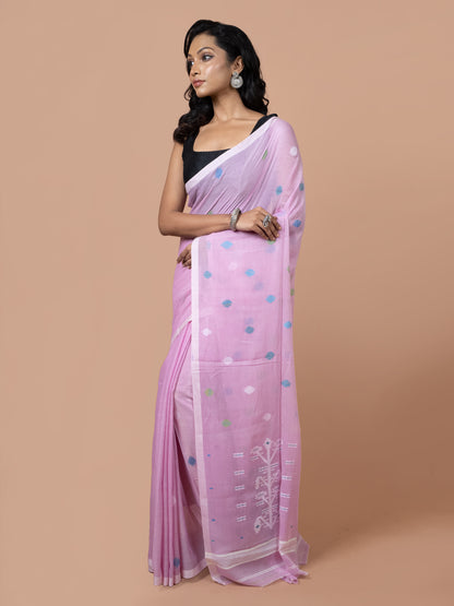 Gulabo Bengal Cotton Jamdani Saree