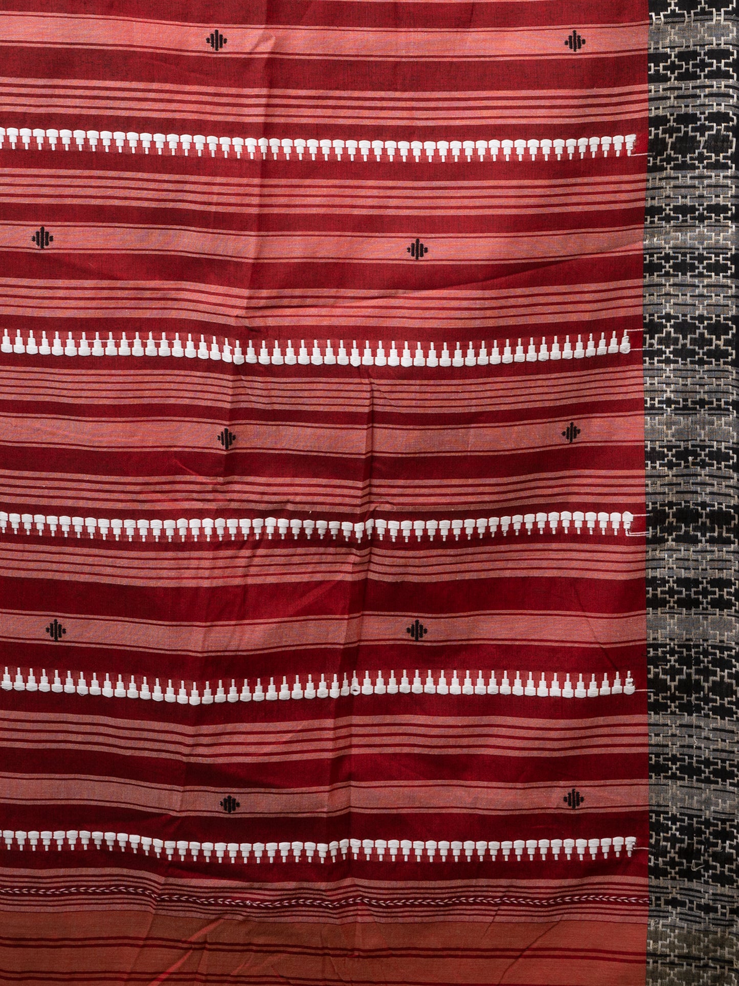 Saffron Mist Dhonekhali Cotton Saree