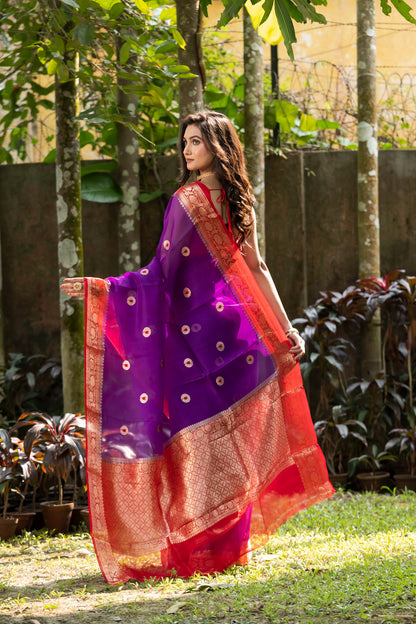 Pakhna pure Kora Banarasi saree