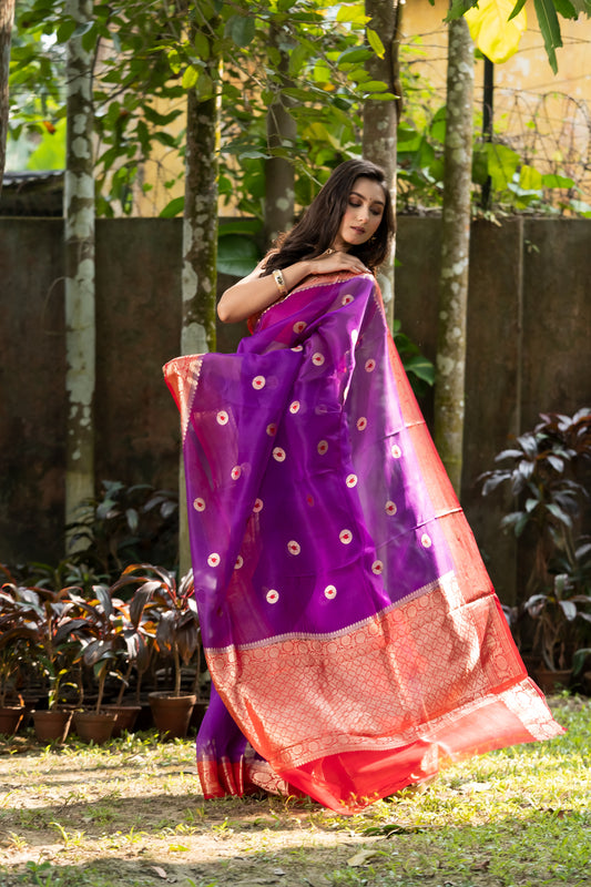 Pakhna pure Kora Banarasi saree