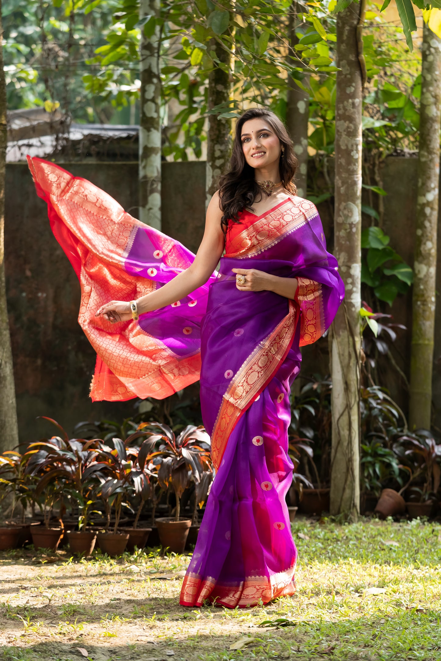 Pakhna pure Kora Banarasi saree