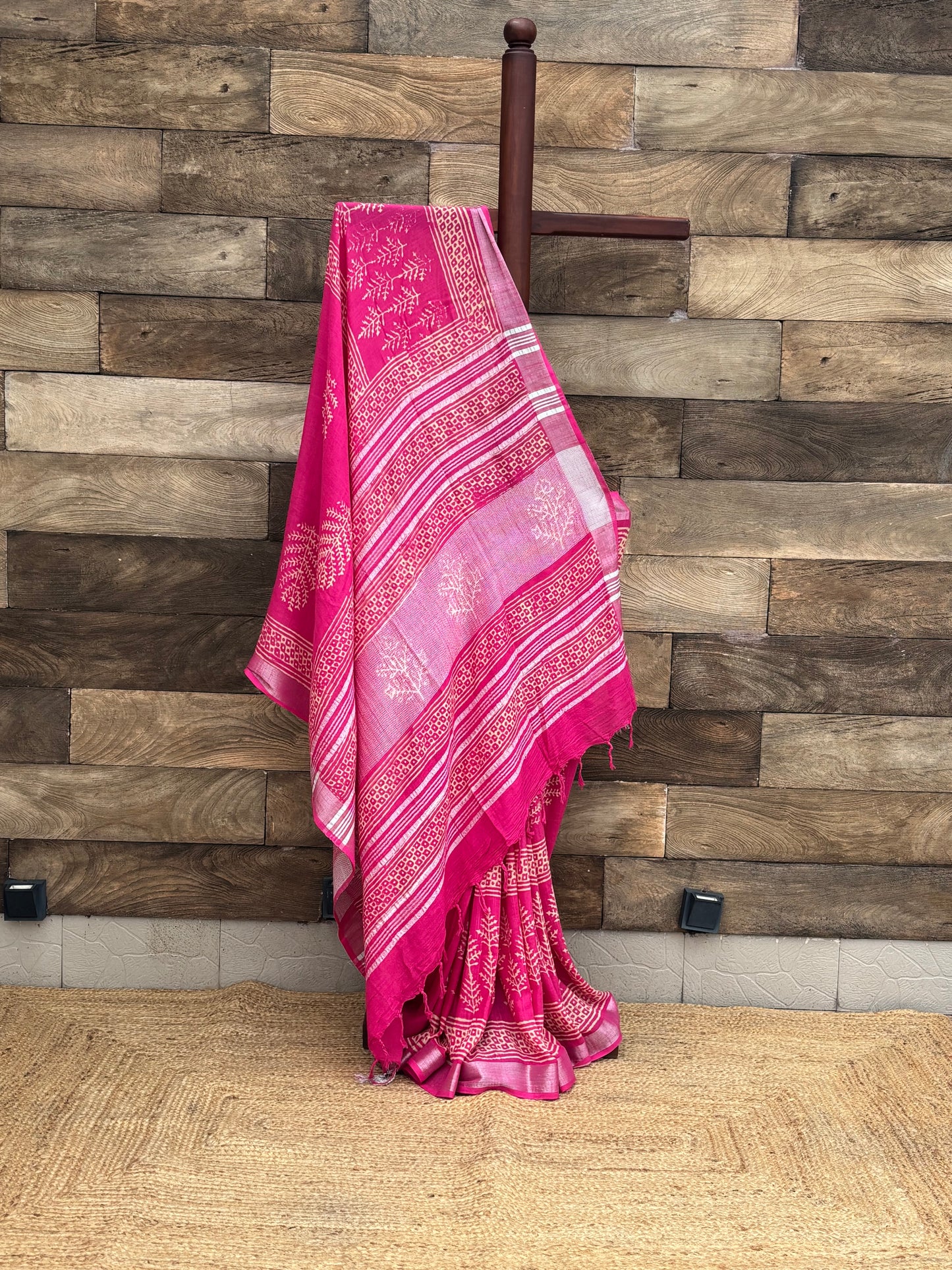 Lilen printed Saree