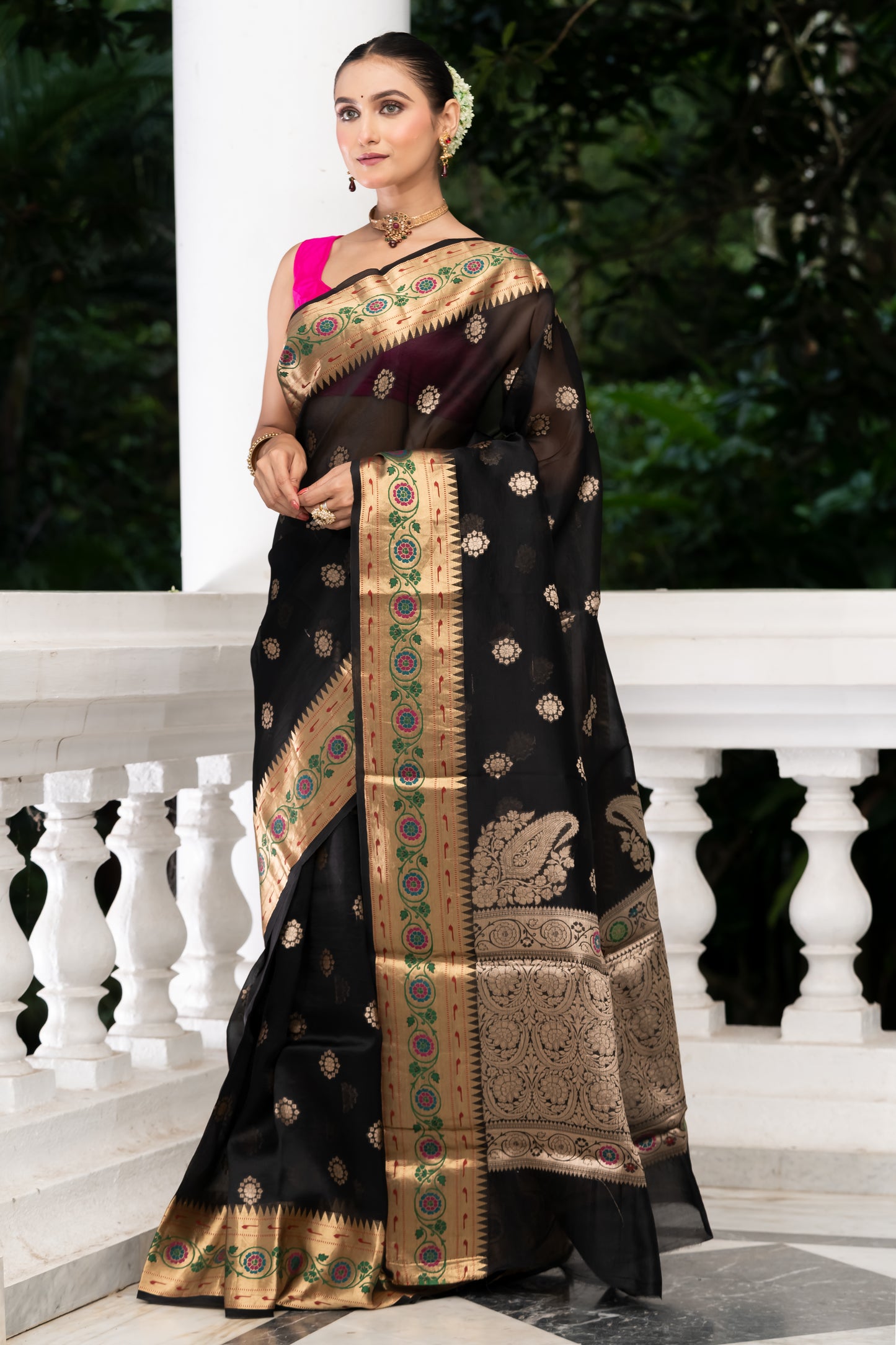 Pakhna Kora organza Banarasi saree