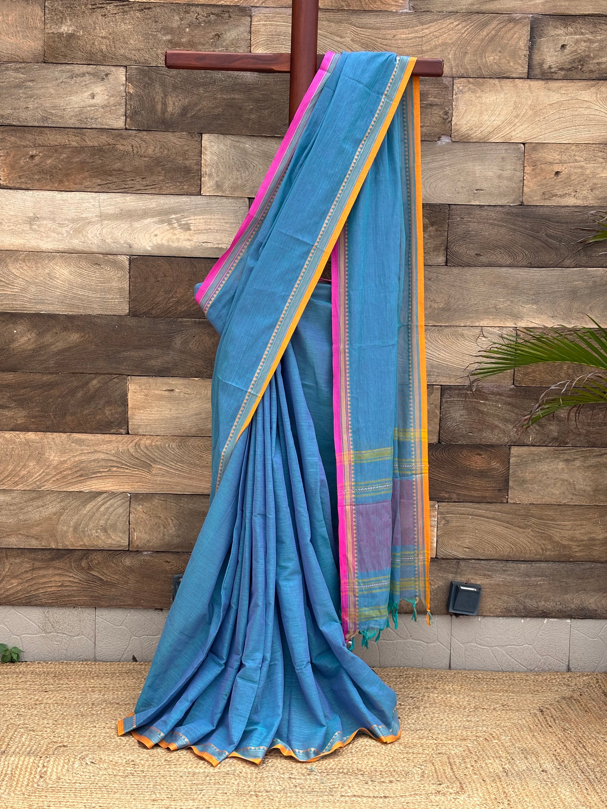 Nelambory Pure Cotton Dhonekhali Saree