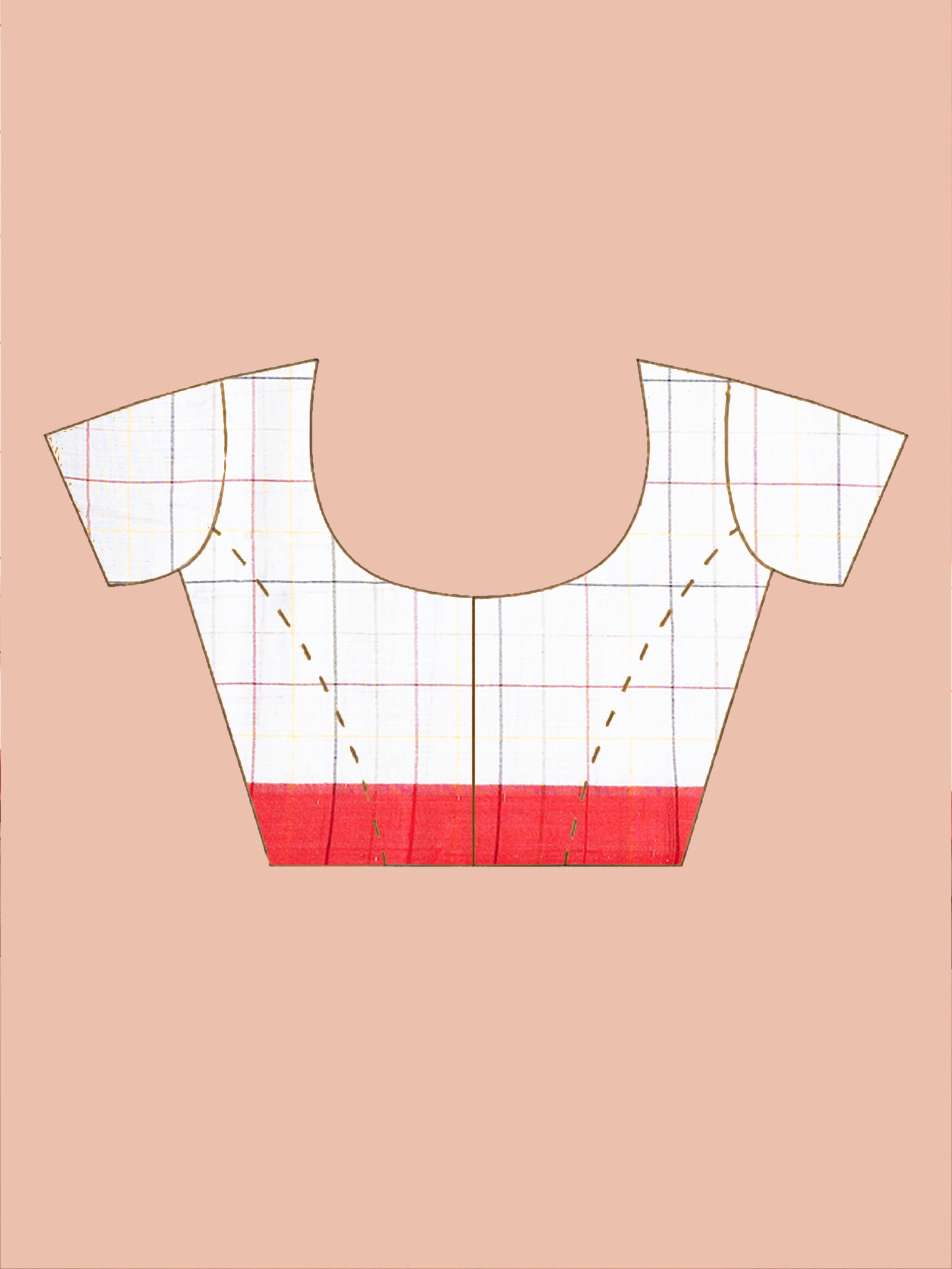 Dhonekhali Check Mercerised Cotton Saree