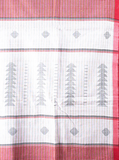 Gamcha Print Cotton Saree