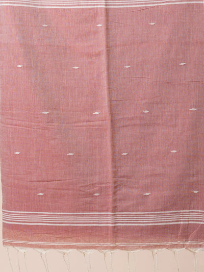 DUSTED ROSE PHULIA SOFT COTTON JAMDANI