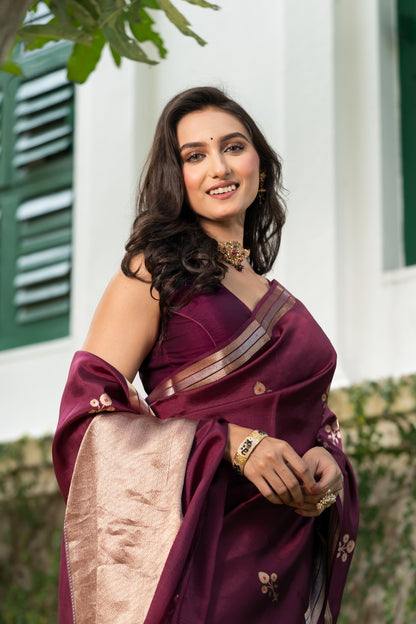 Pakhna pure mango silk  minakari  Banarasi saree