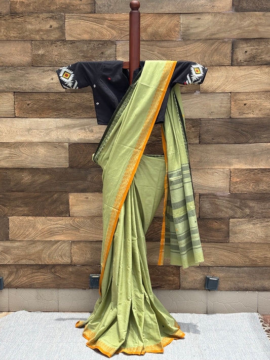 Pure Cotton By Cotton Dhanekhali handwoven Saree