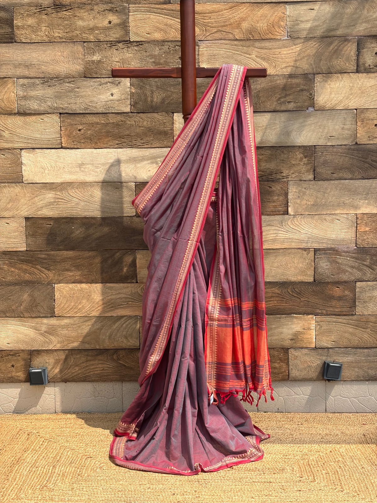 Pure Cotton Dhonekhali Saree 3