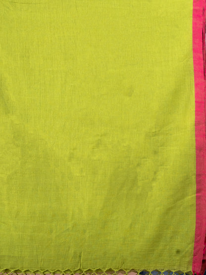 Olive Bloom Mul Cotton Saree