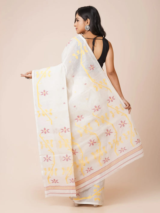 SUBHRA PURE COTTON BENGAL JAMDANI SAREE