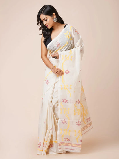 SUBHRA PURE COTTON BENGAL JAMDANI SAREE