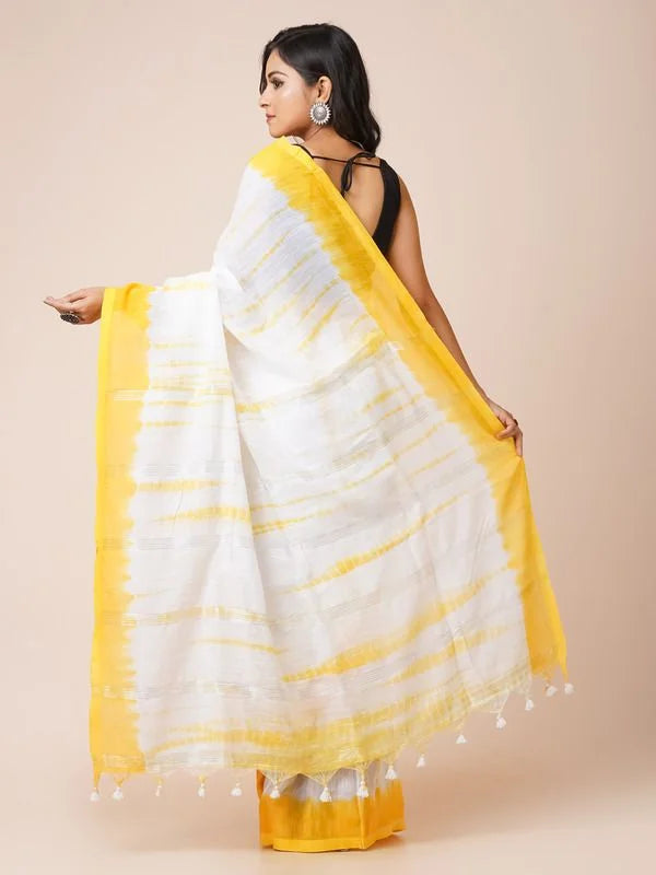 Mridang Shibori Printed Cotton Saree