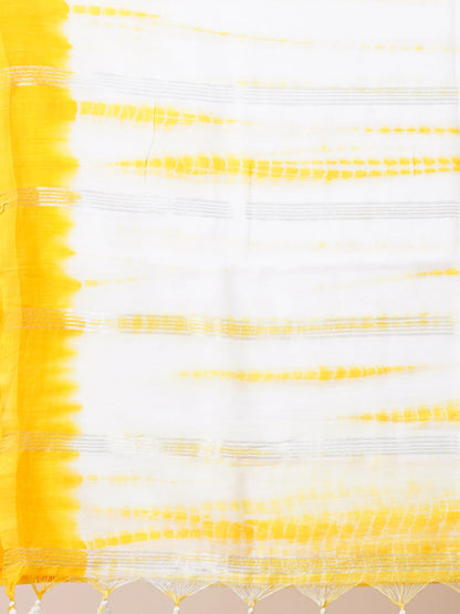 Mridang Shibori Printed Cotton Saree