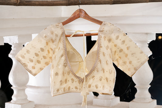 Pakhna off white part wear blouse