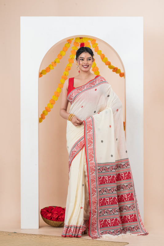 Pure Cotton Baluchuri Saree