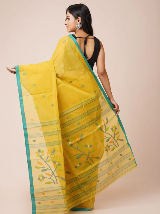 LOOMLIGHT PURE COTTON BENGAL JAMDANI SAREE