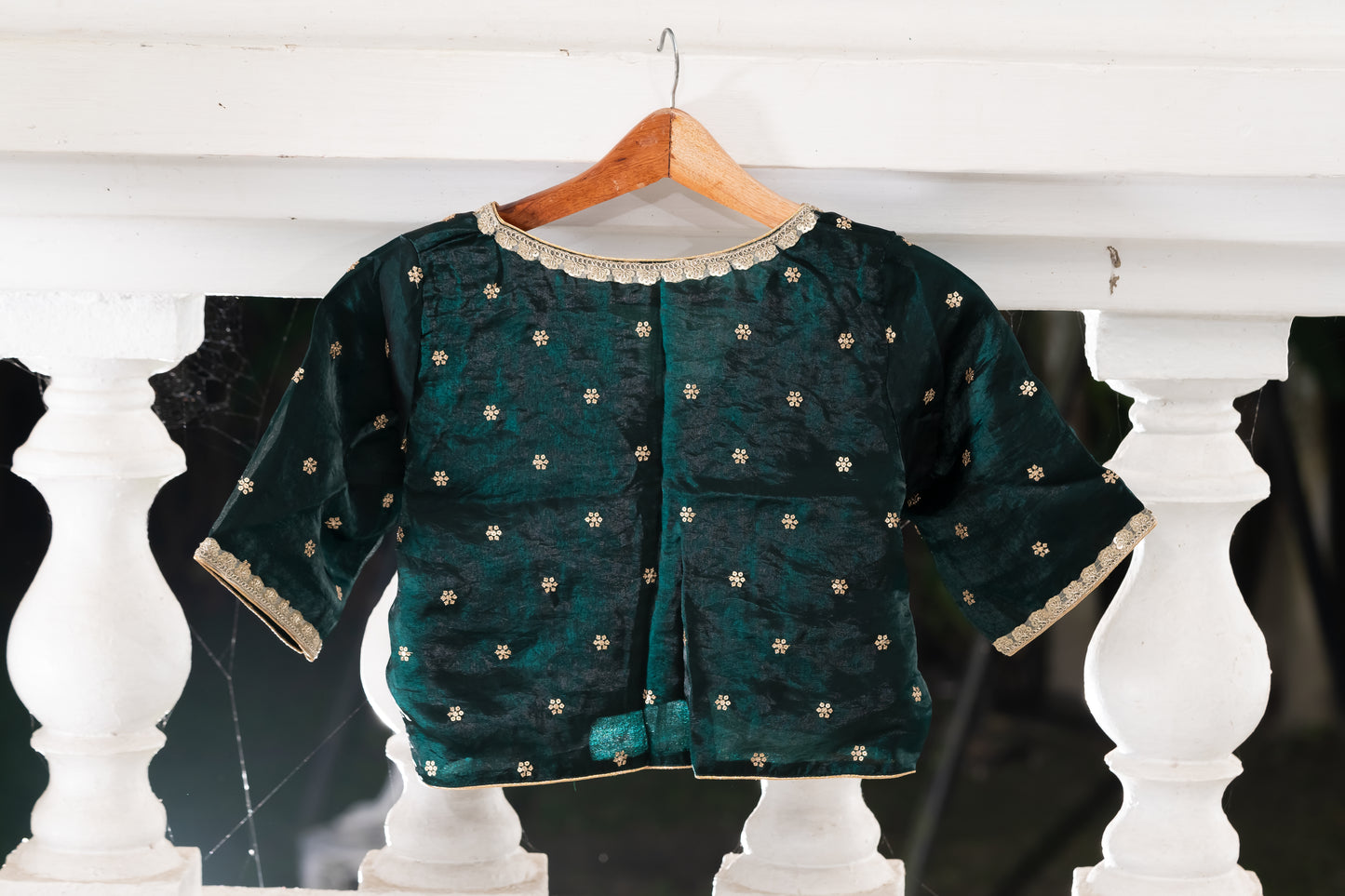 Pakhna bottle green party wear blouse b
