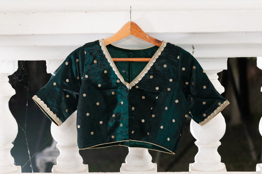 Pakhna bottle green party wear blouse b