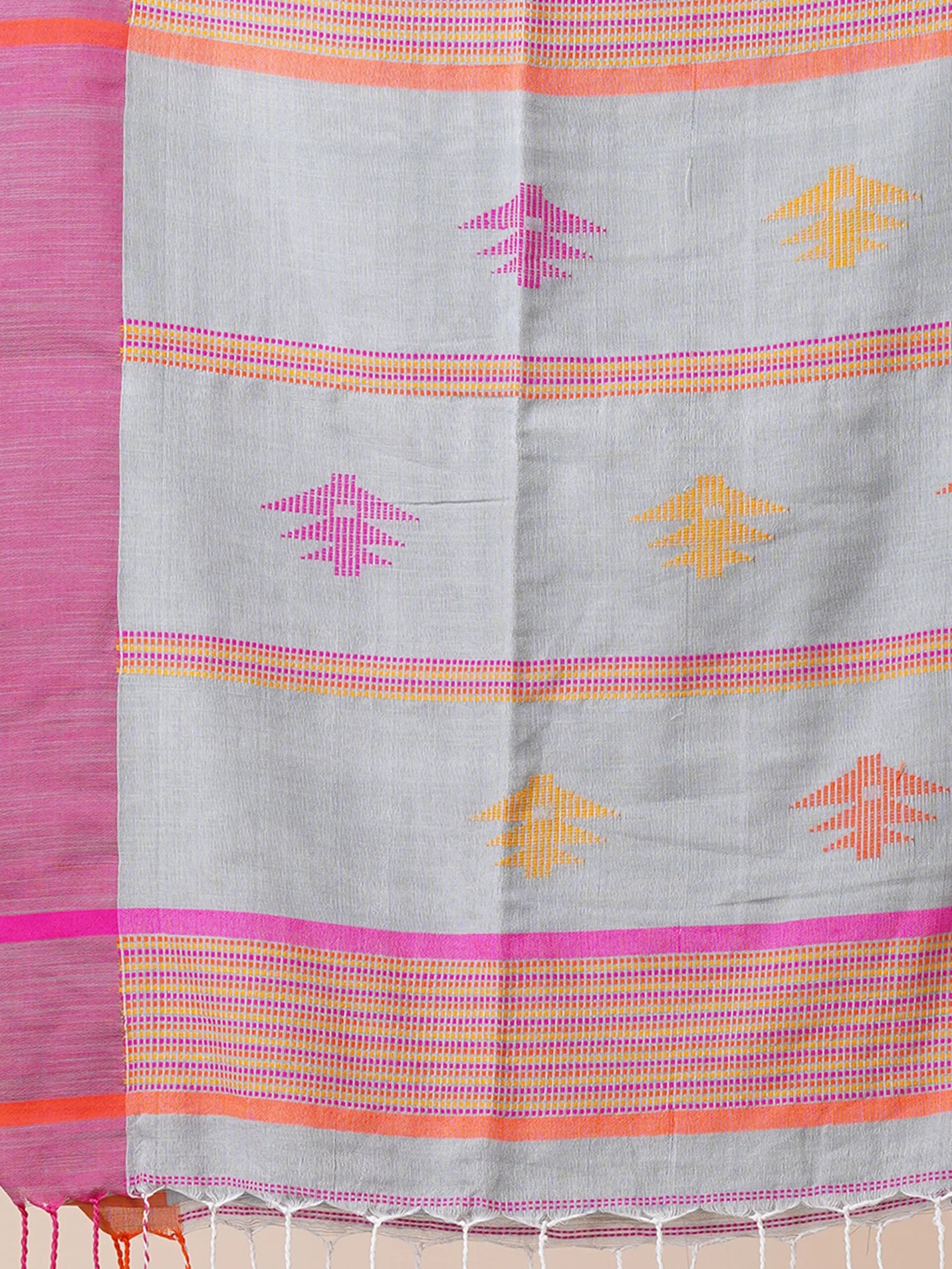 GREY COTTON SAREE