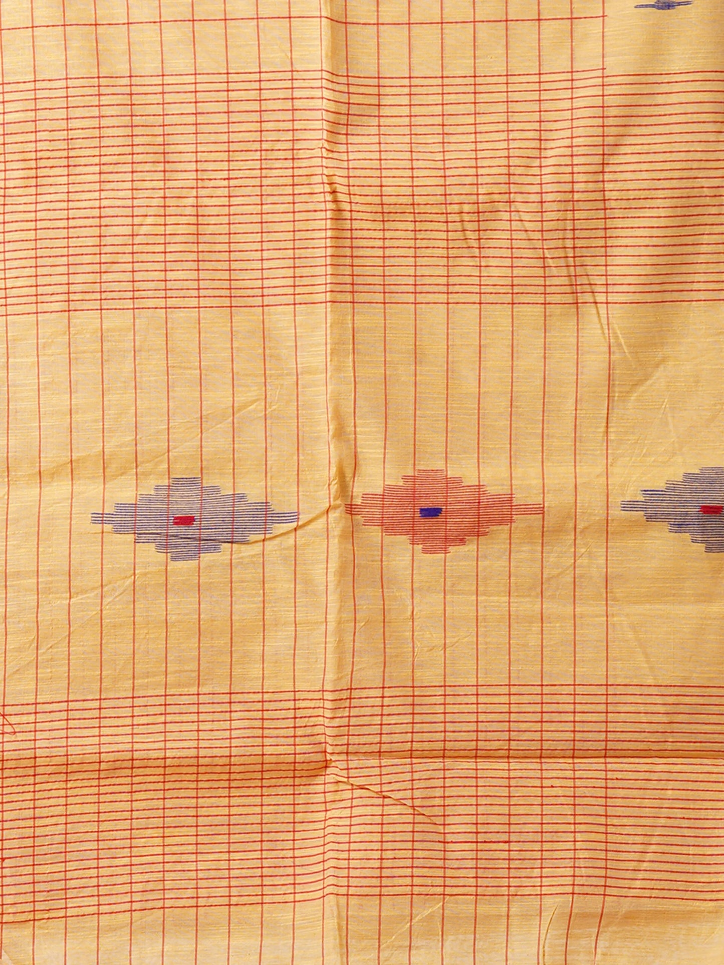 MERIGOLD SLUB COTTON JAMDANI SAREE