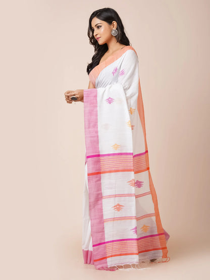 SNOWDRIFT BLENDED COTTON SAREE