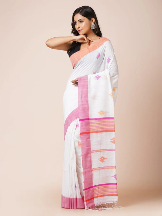 SNOWDRIFT BLENDED COTTON SAREE