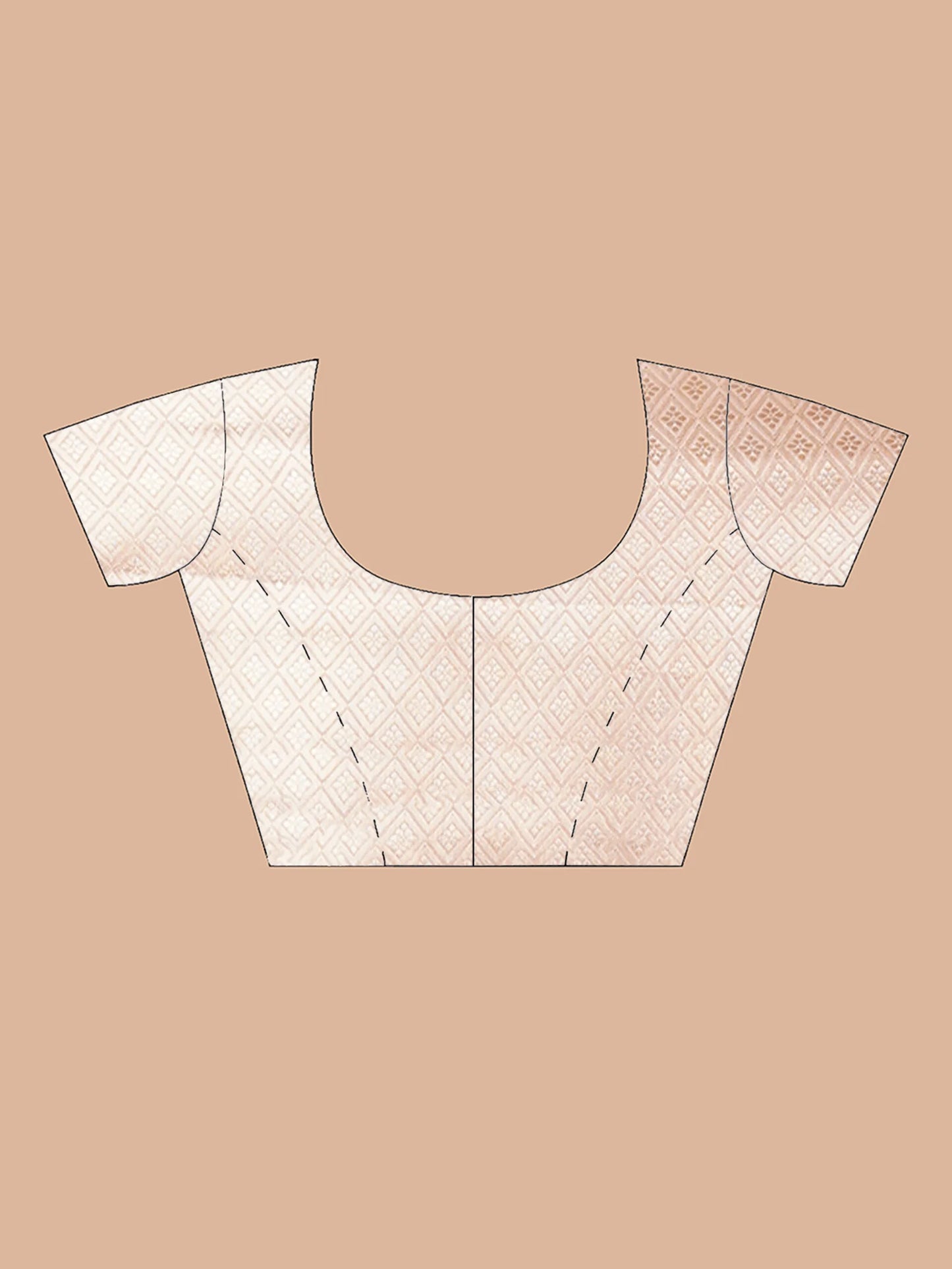 DUSTY ROSE KORA BENARASI SAREE WITH WIDE ZARI BORDER